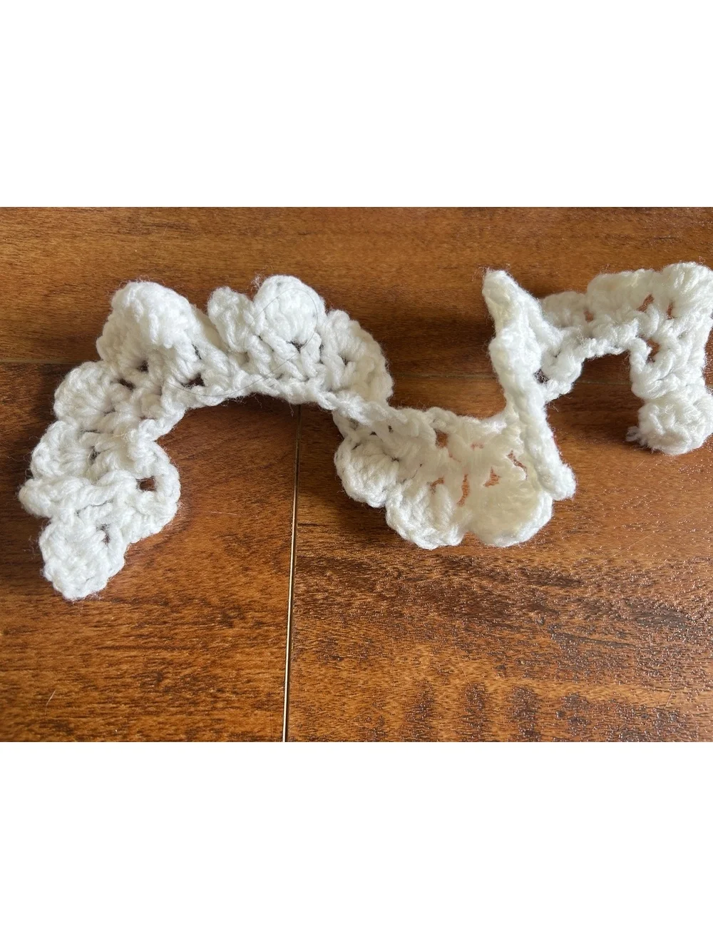 Handmade Crochet White Cotton Doily and Decorative Trim